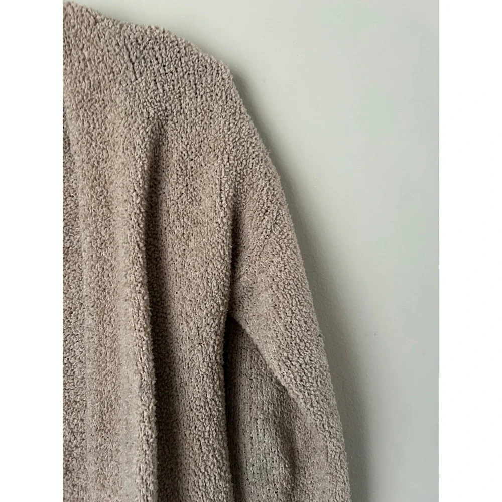 Soft Knit Cardigan Duster‎ Sweater, Open Front, Neutral Cozy Loungewear